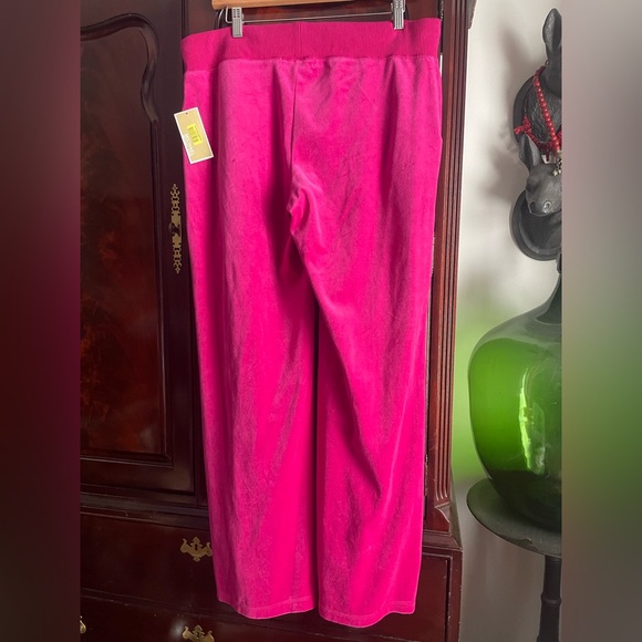 Michael Michael Kors Deep Fuchsia Plush Velour MK Logo Tracksuit Size L NWT - Picture 5 of 11